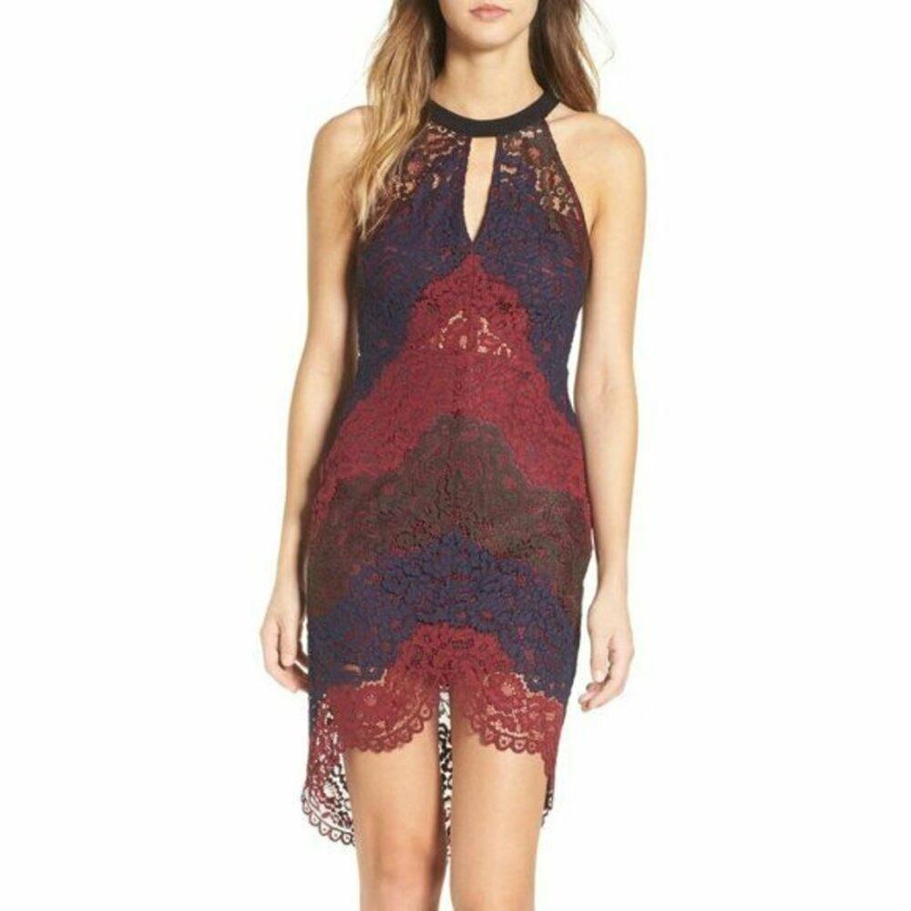 ASTR THE LABEL Alice Lace Halter Dress